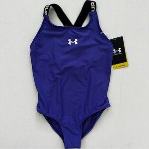 Under Armour Girls' Royal Purple One-Piece Swimsuit Size 6X